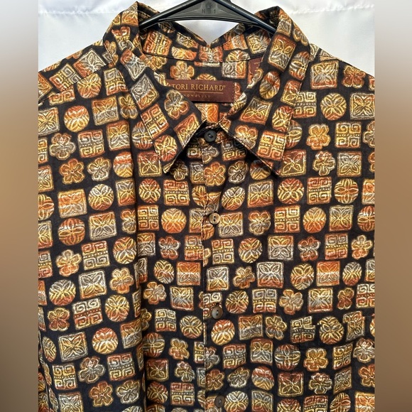 Tori Richard Honolulu Men’s Hawaiian Cotton Lawn Button Up Short Sleeve Size L - Picture 1 of 9